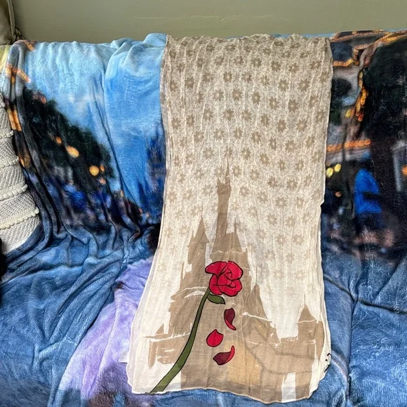 Disney Parks Beauty & the Beast Belle Scarf EUC - Picture 3 of 5